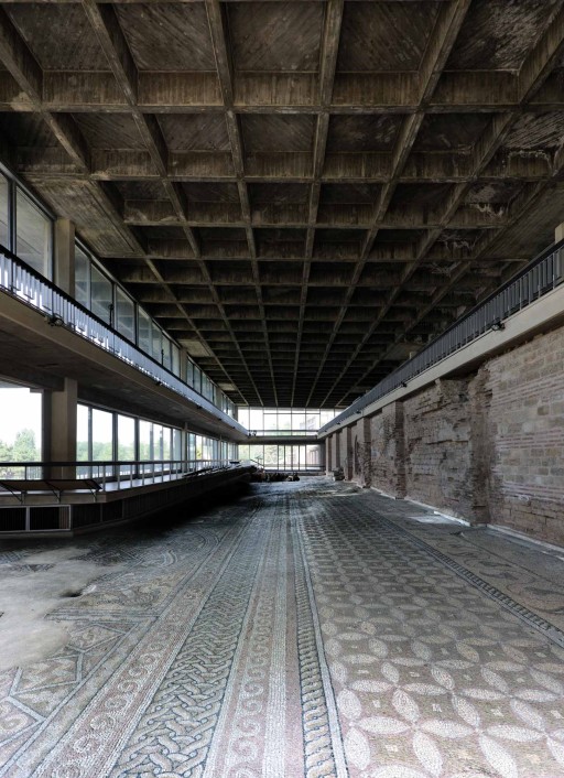 Mosaico romano (s. IV d. C.). Edificio del Mosaico de Constanza (Rumanía), 2011