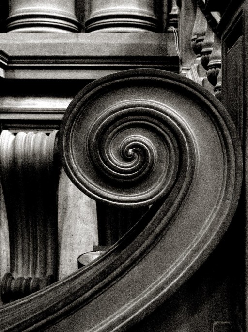 Florencia. Escalera del vestíbulo de la Biblioteca Laurenziana. 2006