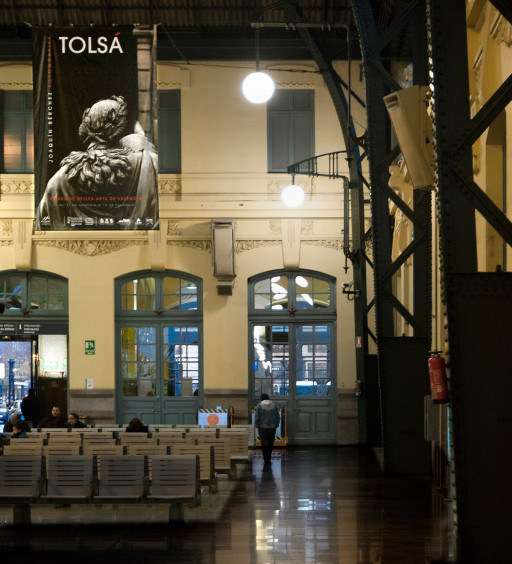Cartel exposición Tolsá, Estación del Norte (Valencia)