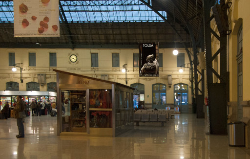 Cartel exposición Tolsá, Estación del Norte (Valencia)